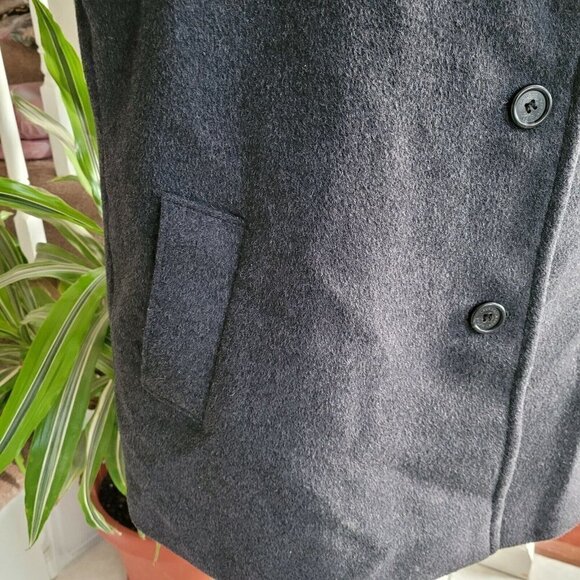 LRL Lauren Ralph Lauren Reefer Coat A-Line Wool Blend Charcoal Size XL Lined - Picture 4 of 11
